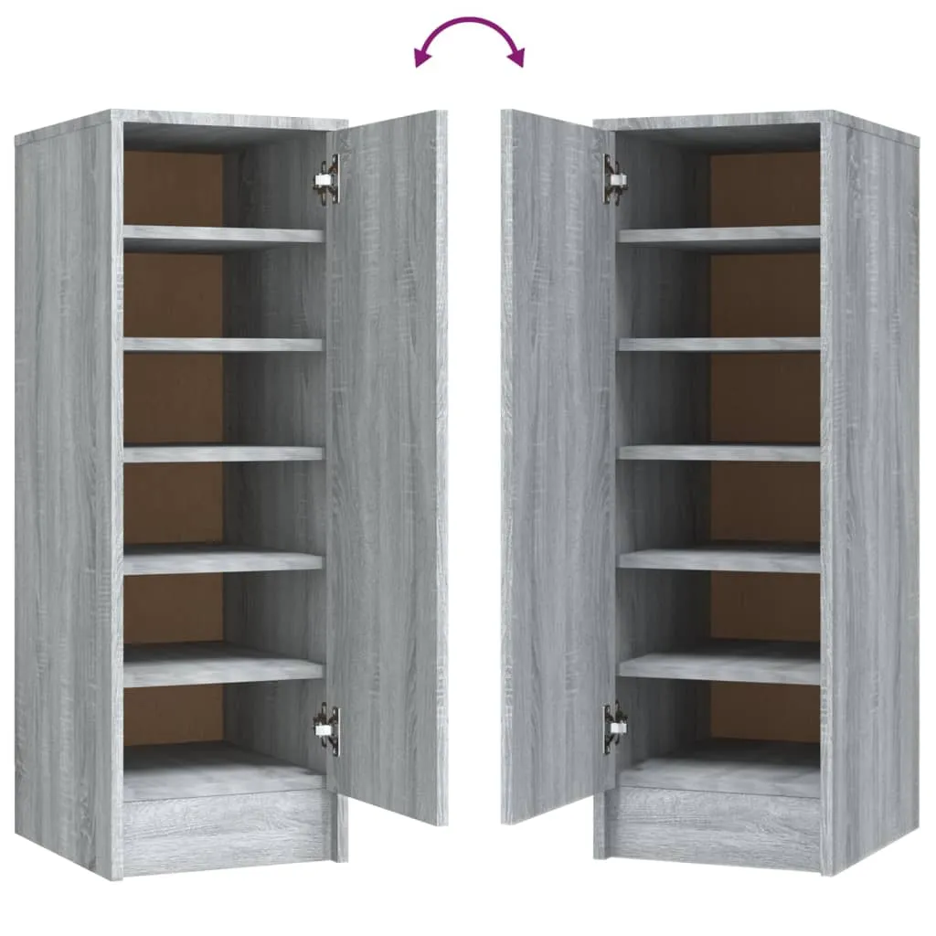 Shoe Cabinet Grey Sonoma 32x35x92 cm Engineered Wood