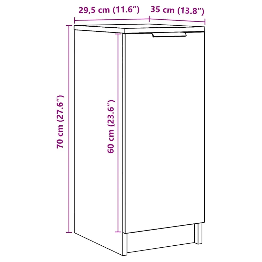 Shoe Cabinet Old Wood 30x35x70 cm Engineered Wood