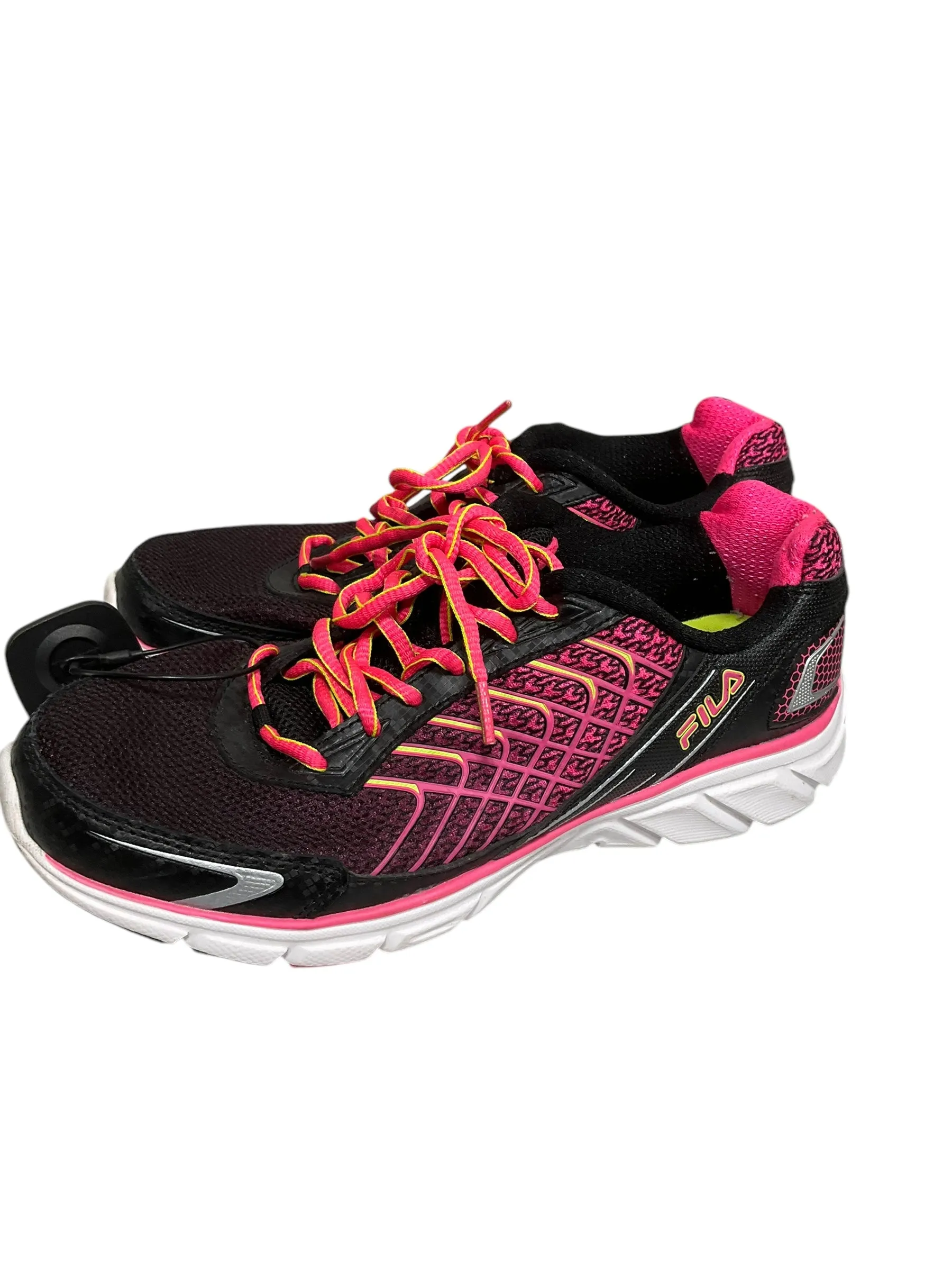 Shoes Athletic By Fila In Black & Pink, Size: 8