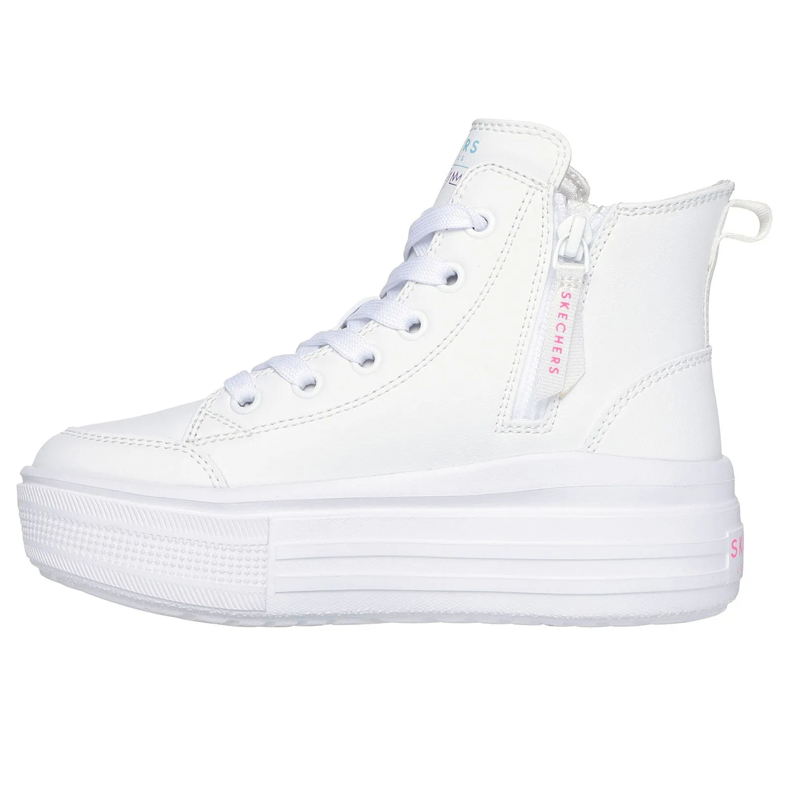 Skechers Girls Hyperlift White