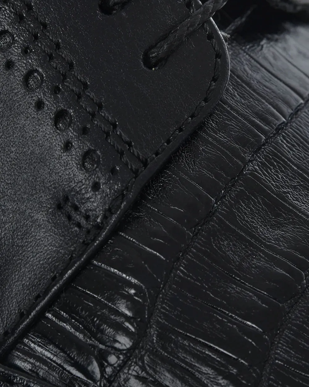 Sneakers black ultra exotic leather