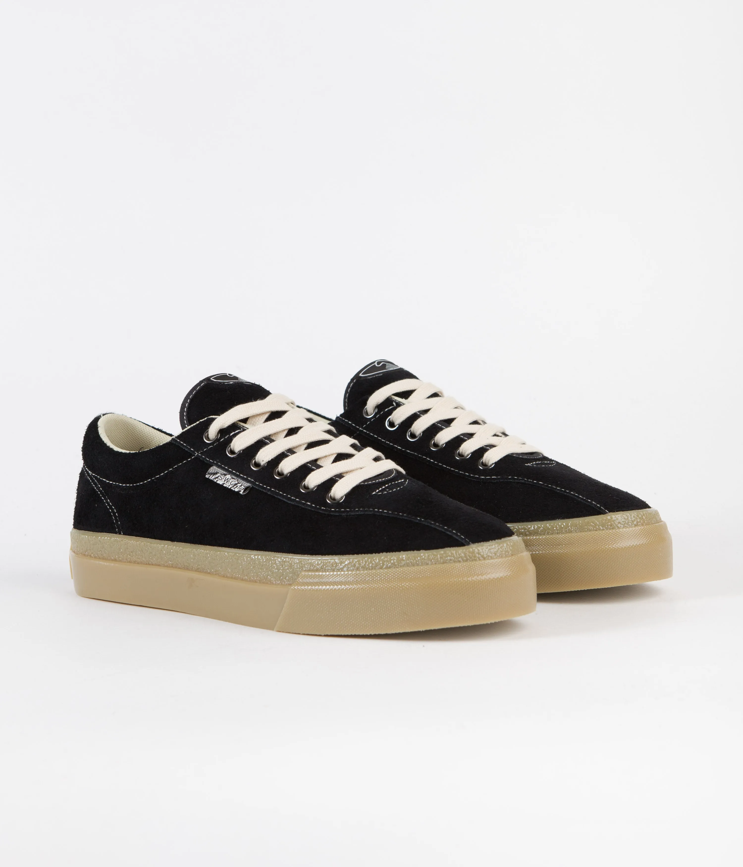 Stepney Workers Club Dellow Raw Suede Shoes - Black / Gum