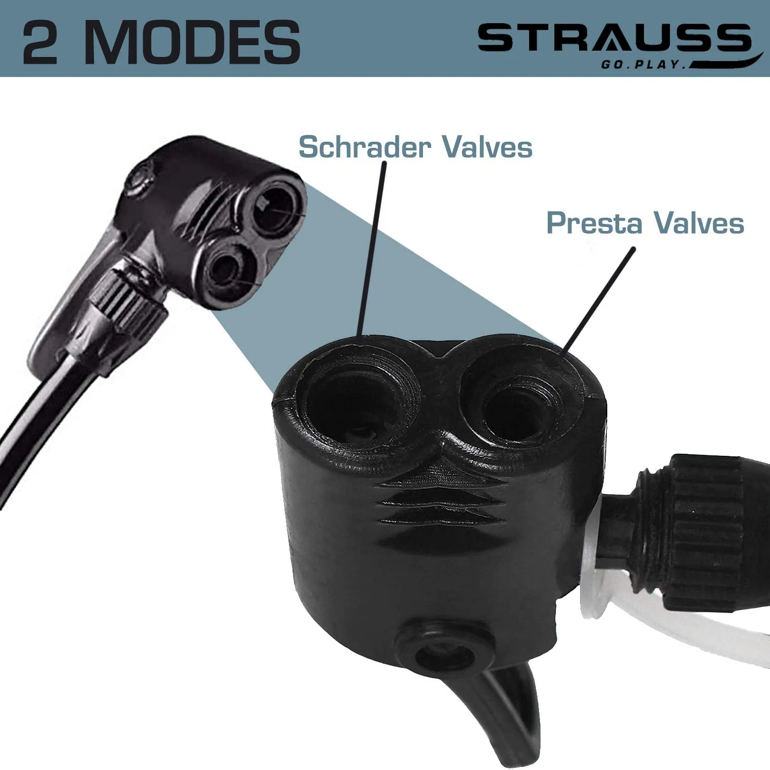 Strauss Bicycle Air Pump, (Black) and Bicyle Repair Toolkit