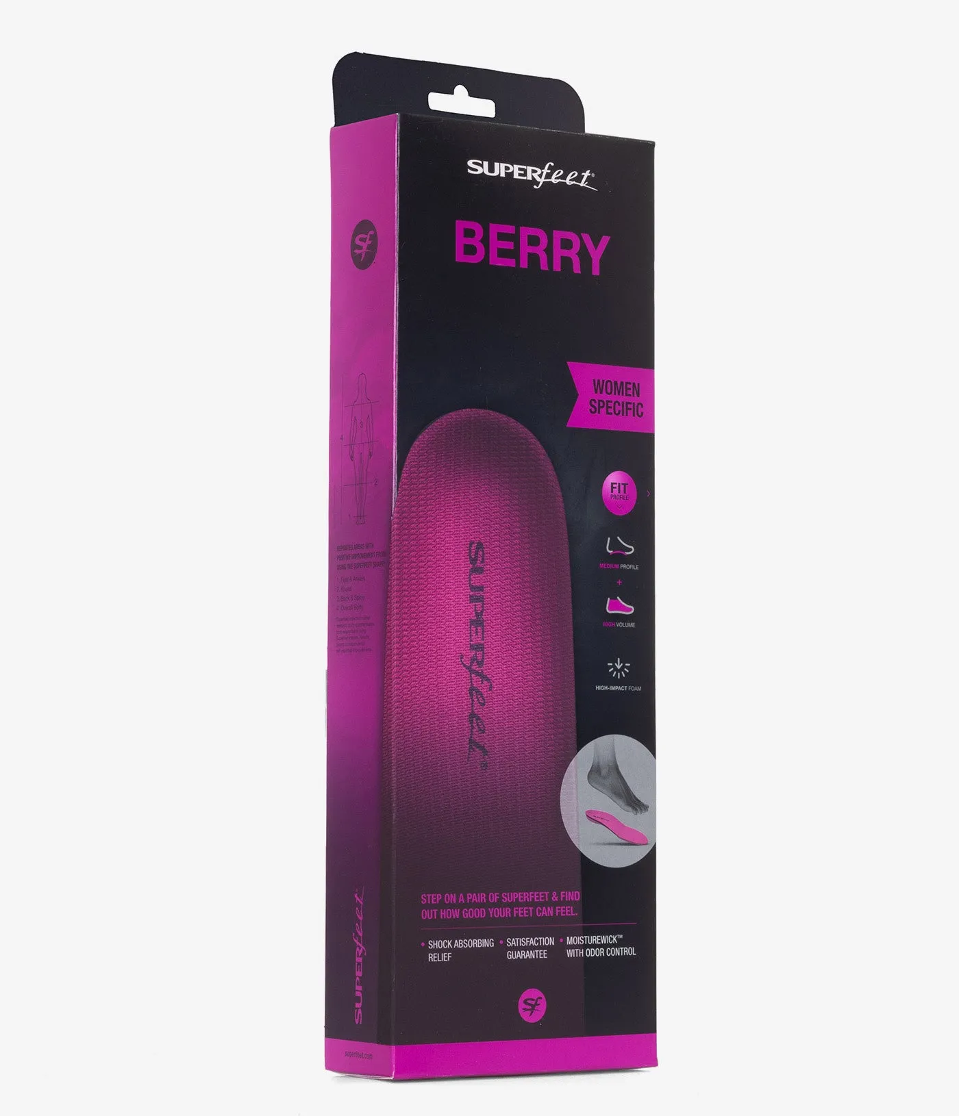 Superfeet All-Purpose High Impact Support Insoles (Berry) - Women