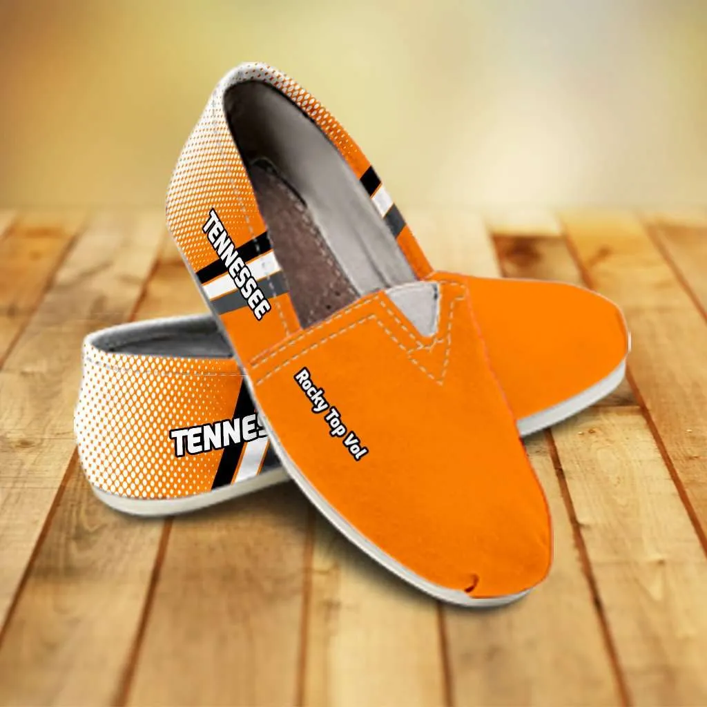 Tennessee Volunteers Fan Casual Canvas Slip on Shoes Women's Flats