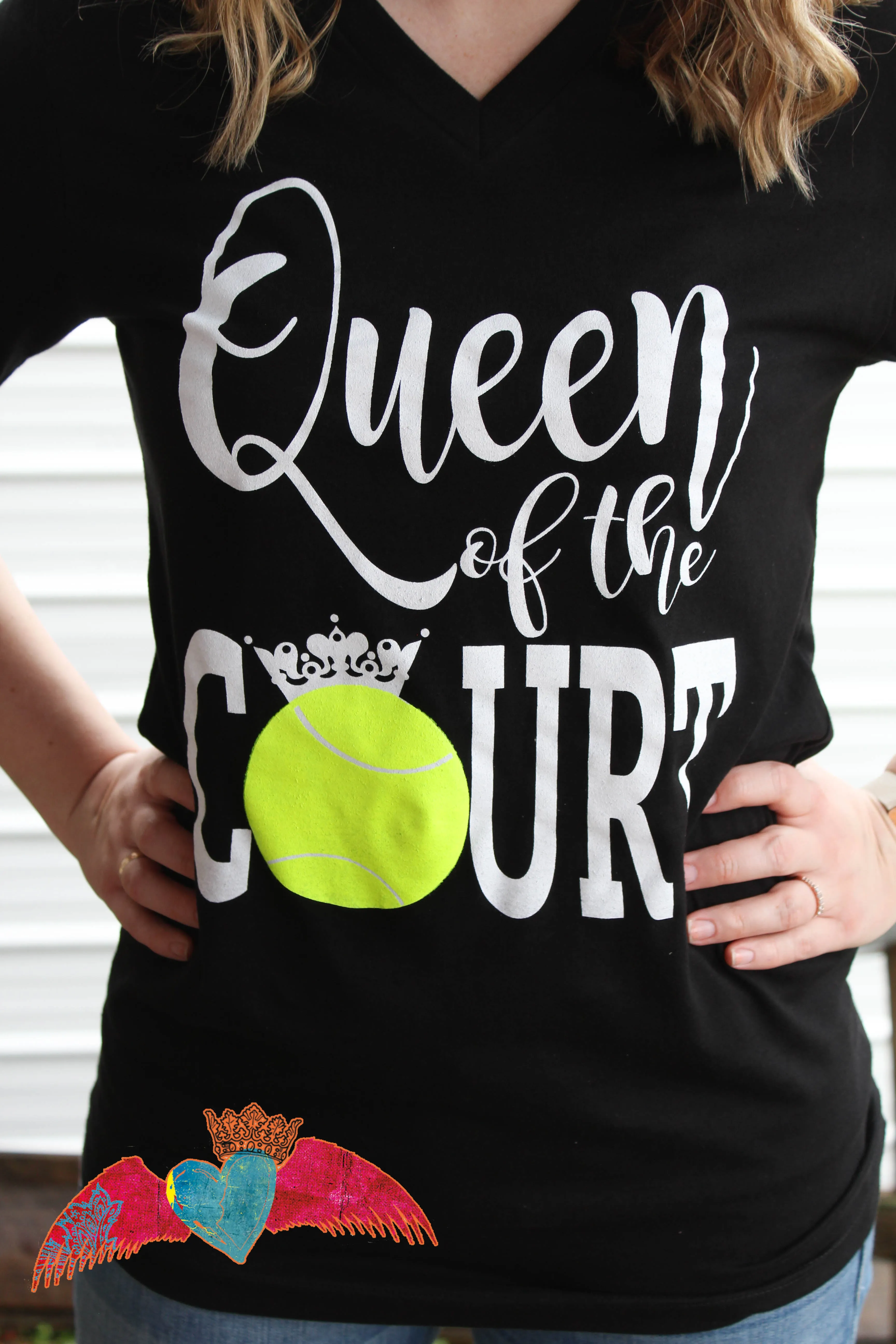 Tennis Queen Of The Court V-Neck