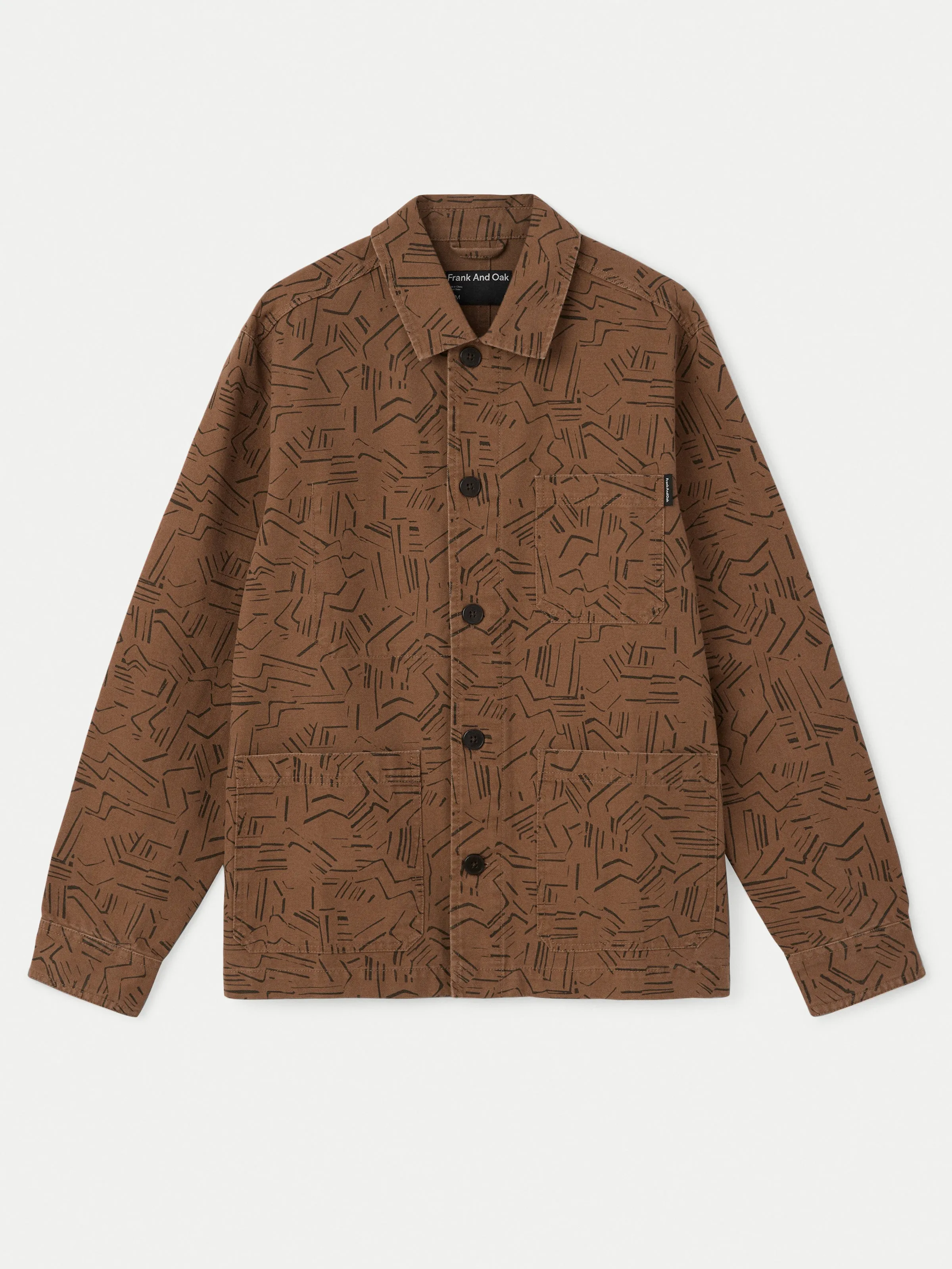 The Abstract Chore Overshirt in Walnut