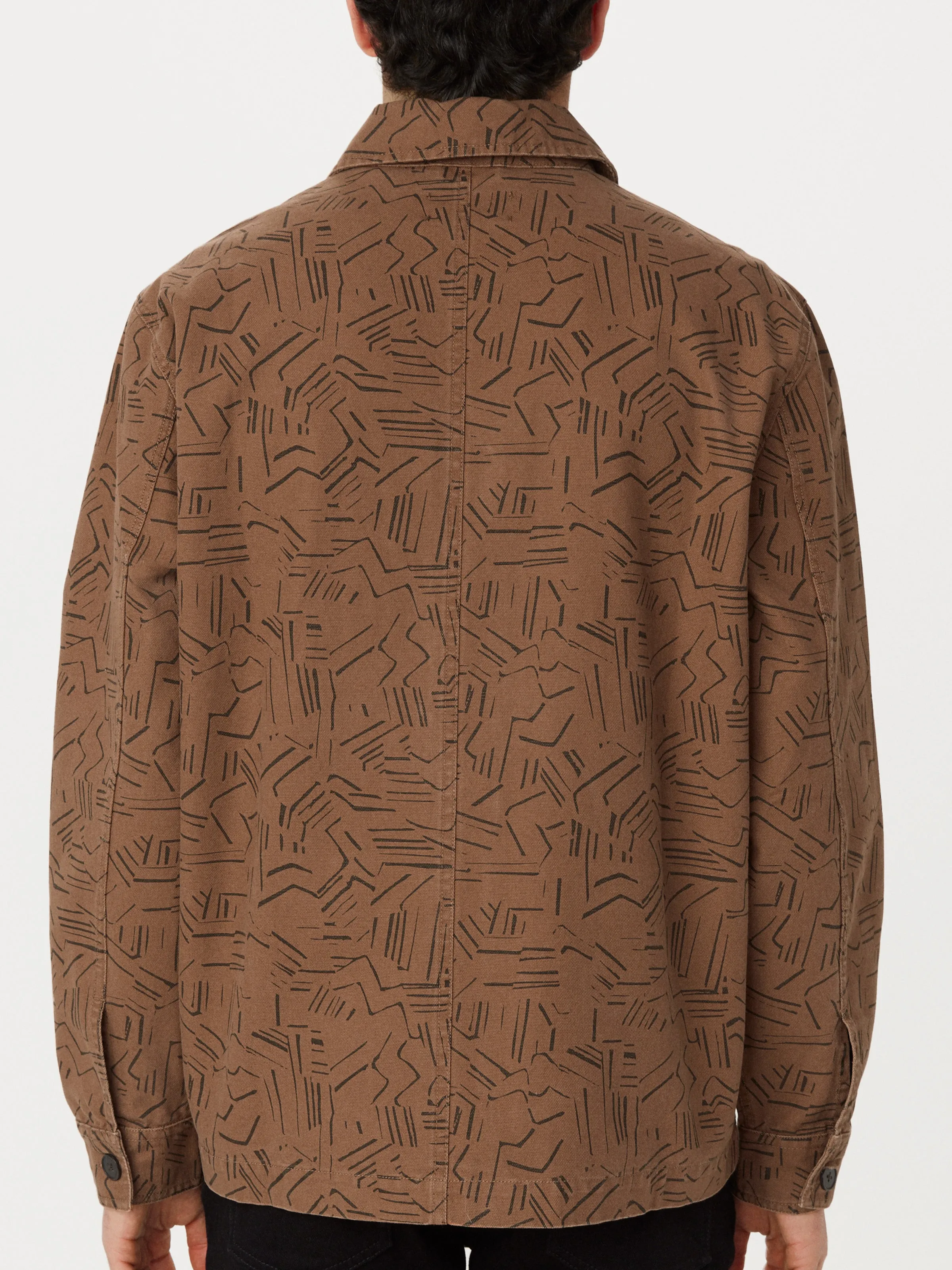 The Abstract Chore Overshirt in Walnut