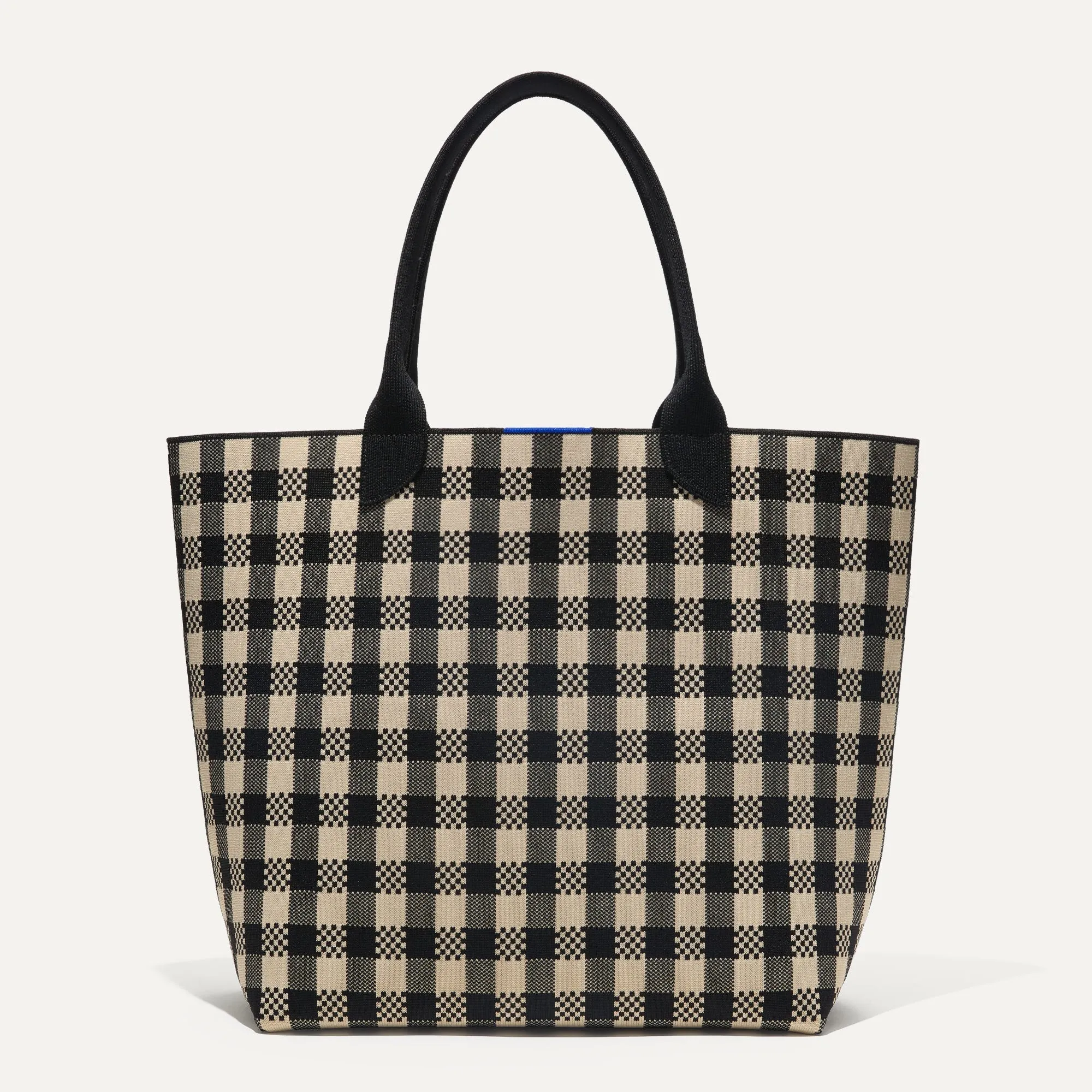 The Lightweight Tote - Black and Canvas Gingham