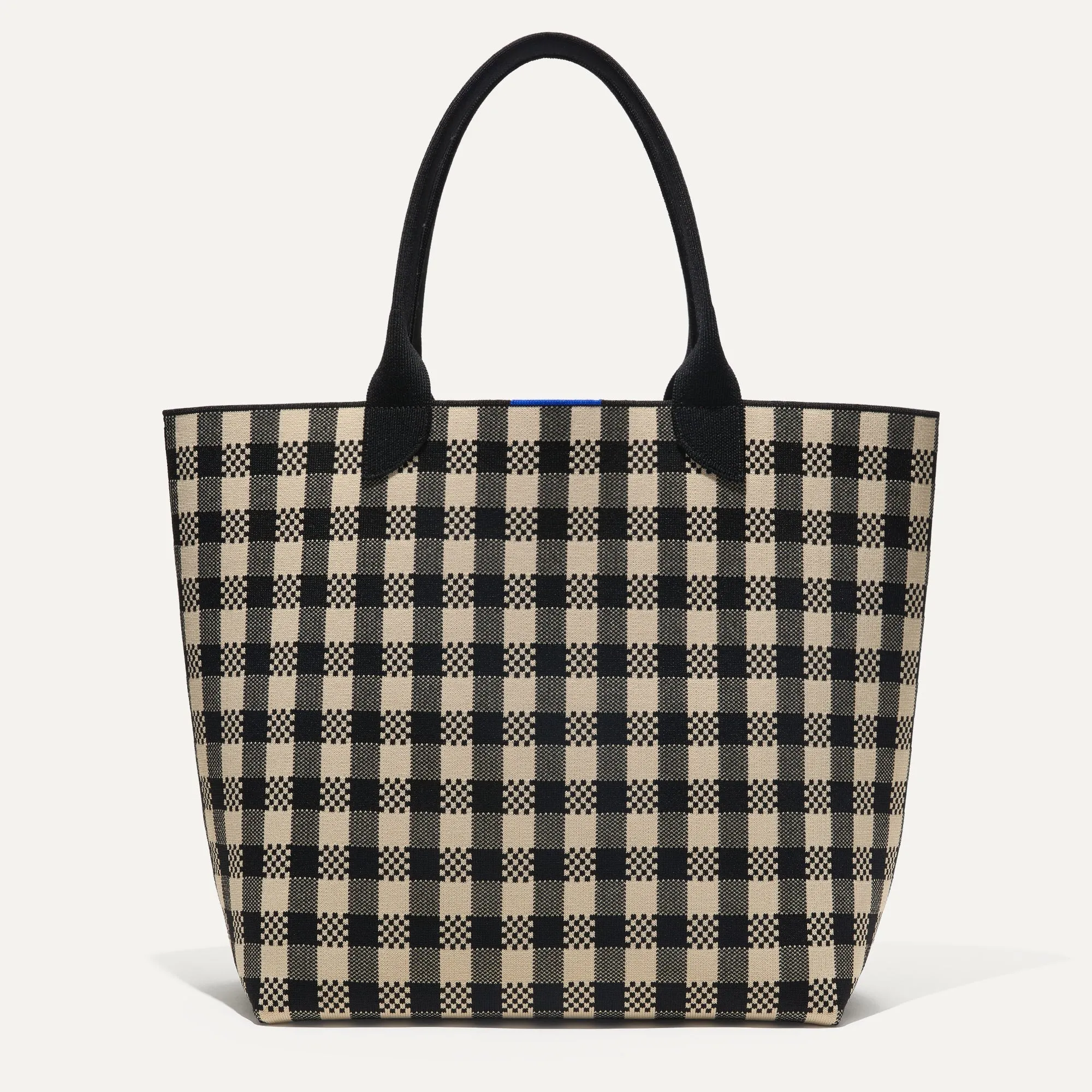 The Lightweight Tote - Black and Canvas Gingham