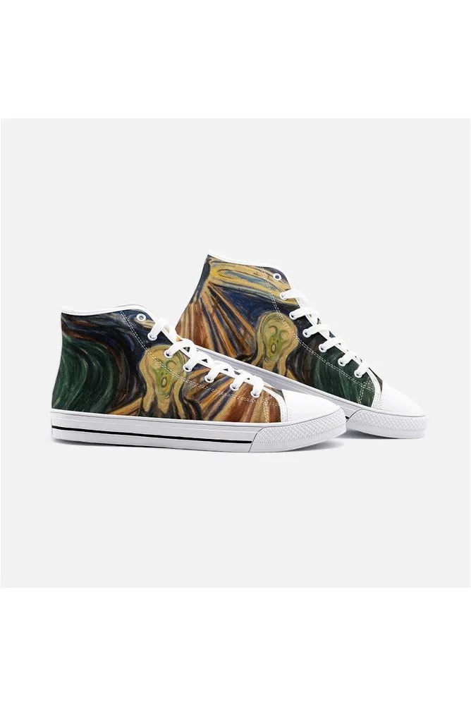 The Scream Unisex High Top Canvas Shoes