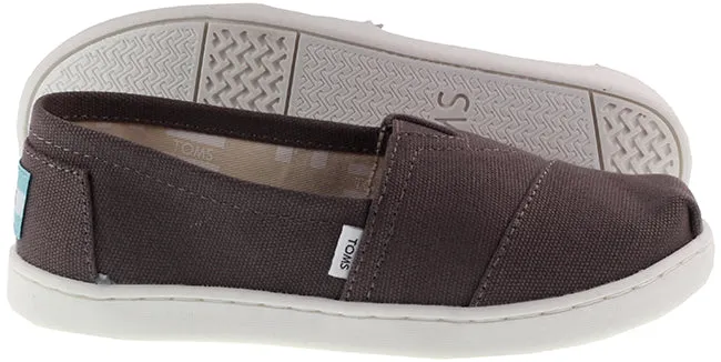 Toms Shoes Kids Canvas Alpargata Ash