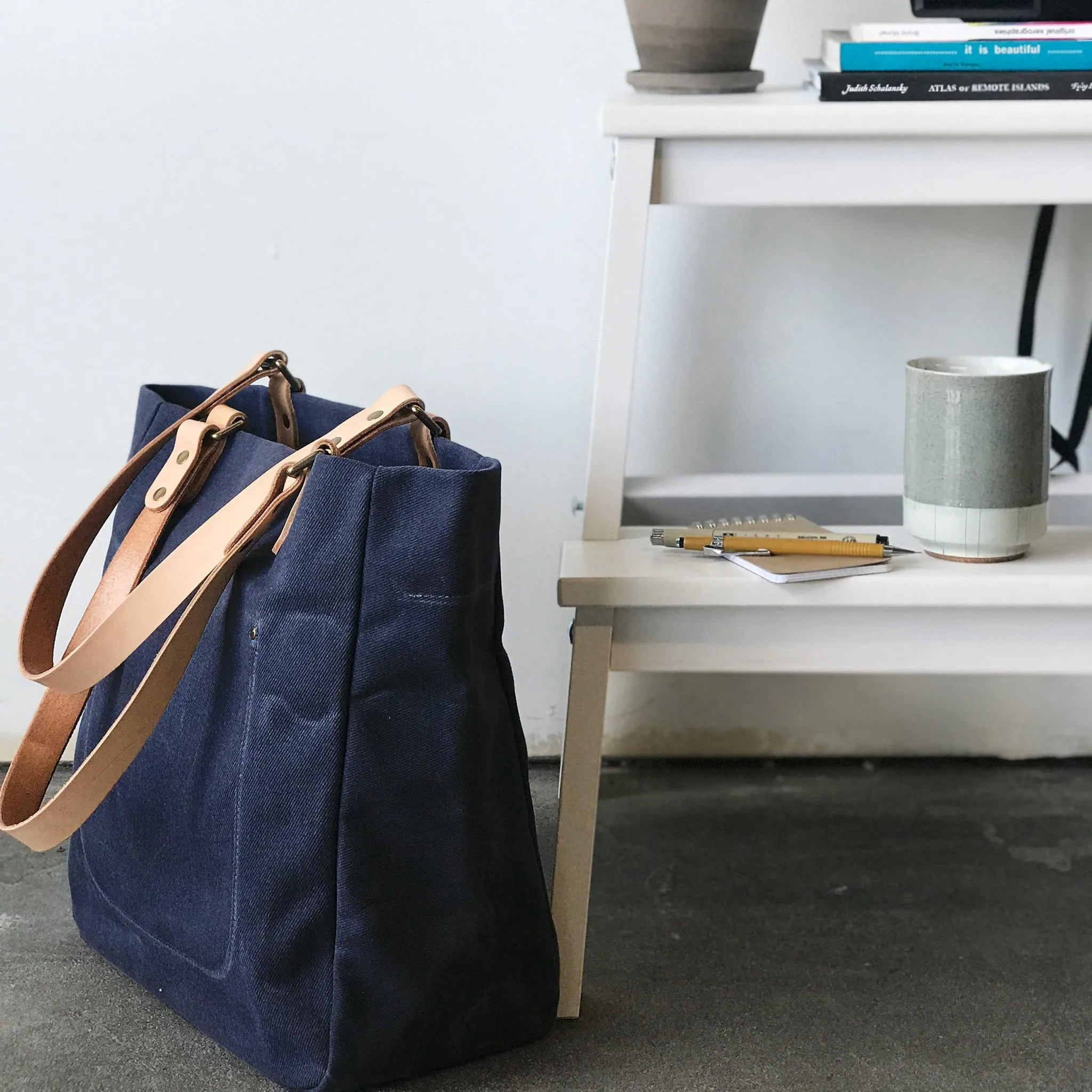 Utility Waxed Canvas Tote Bag