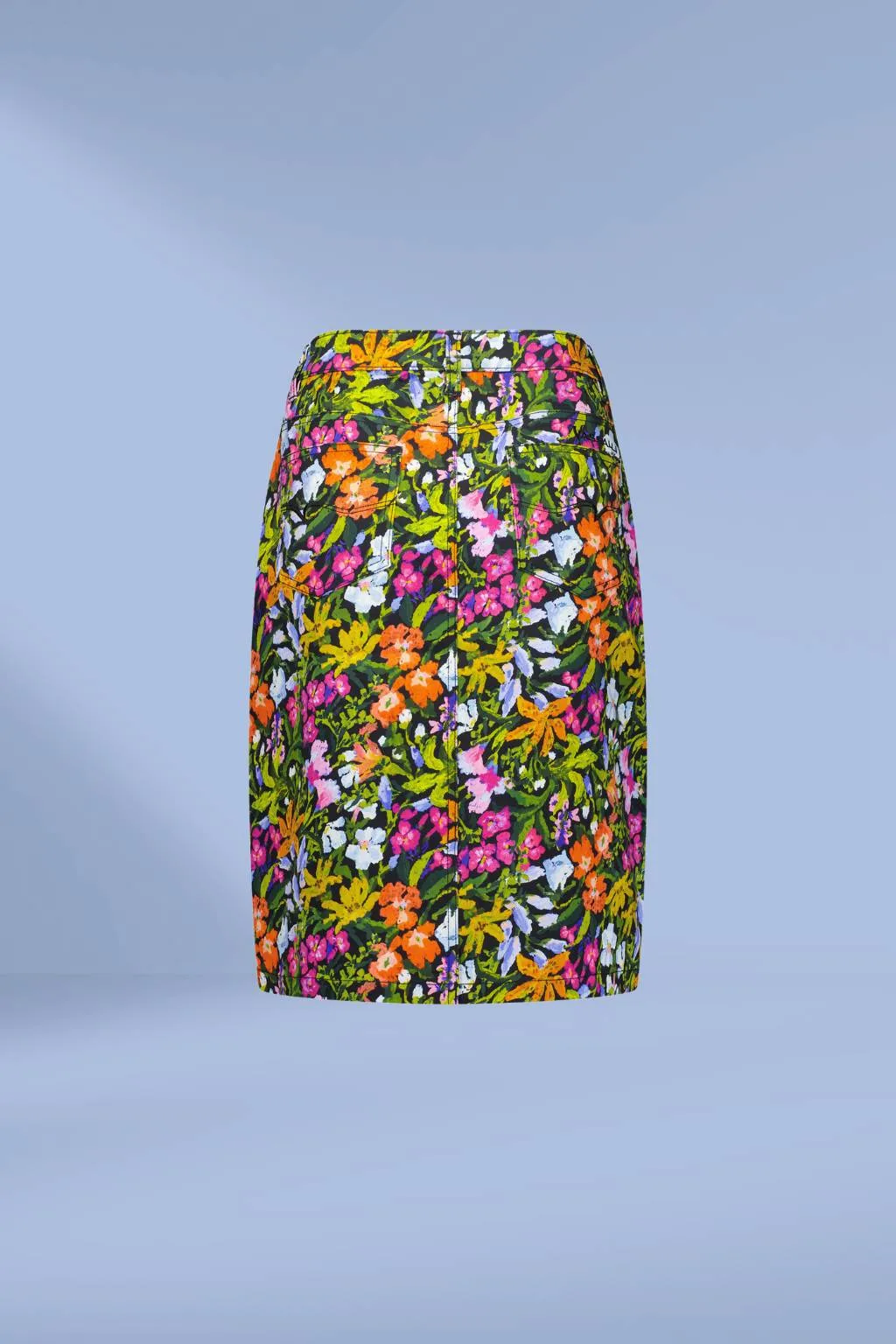 Vassalli Printed Lightweight Skirt with Centre Back Vent Lola