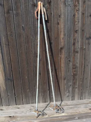 Vintage Bamboo Ski Poles by Kranz