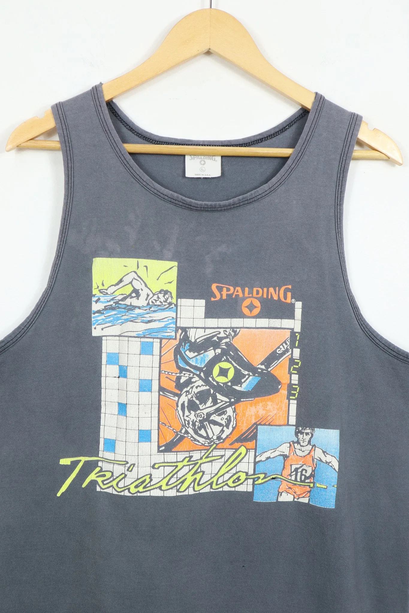 Vintage Spalding Triathlon Tank Top