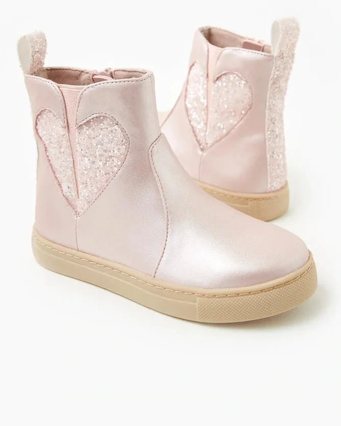 Walnut Jem Boot Metallic Pink