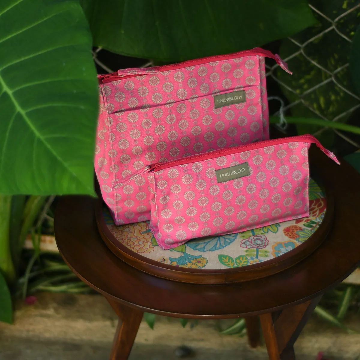 Wash Bag Tall - Geo Pink Flambé