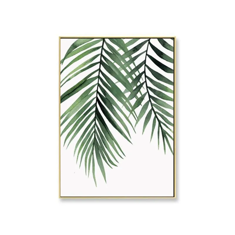 Watercolor Leaves Wall Art Canvas Prints (60x80cm)