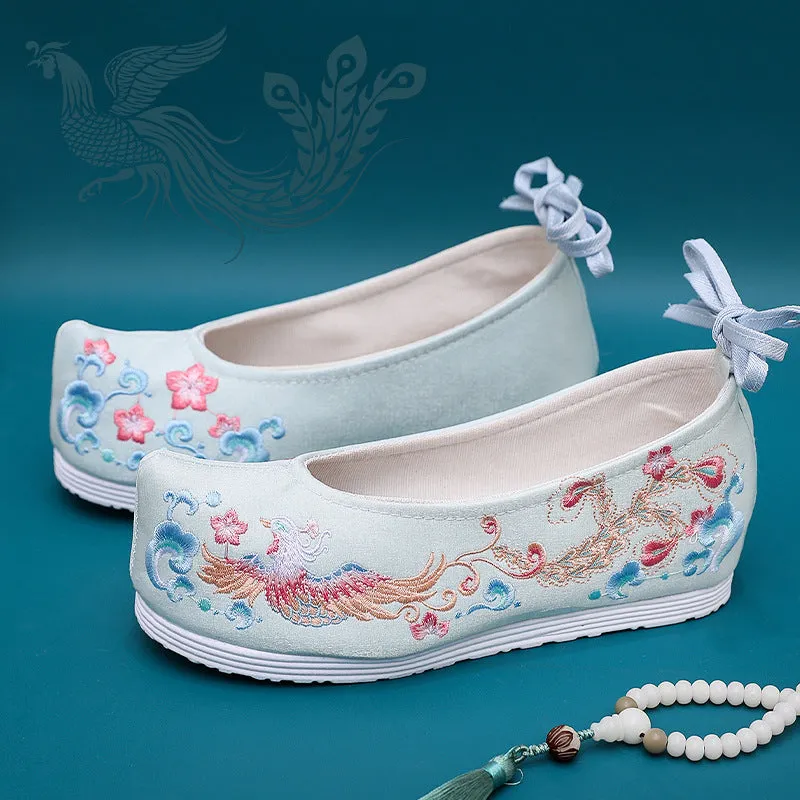 Wedding Ethnic Style Chinese Red Embroidery Canvas Shoes