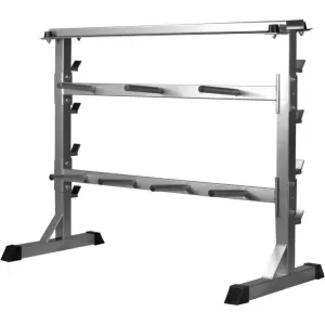 Weight Plate and Dumbbell Rack - Silver