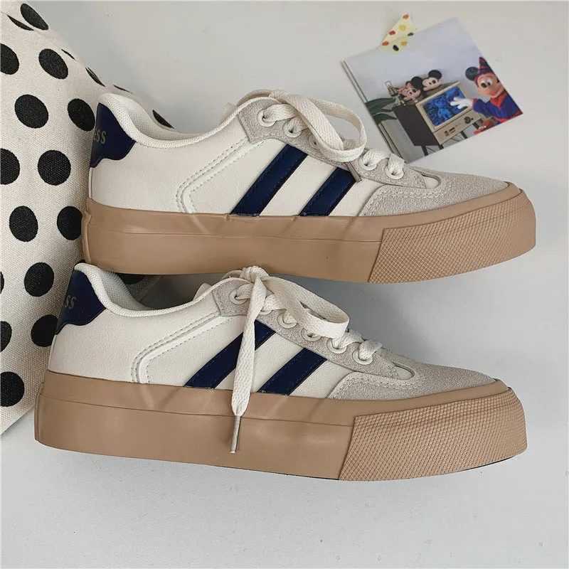 Women's Breathable Female Flat Aircraft Head Reverse Canvas Shoes