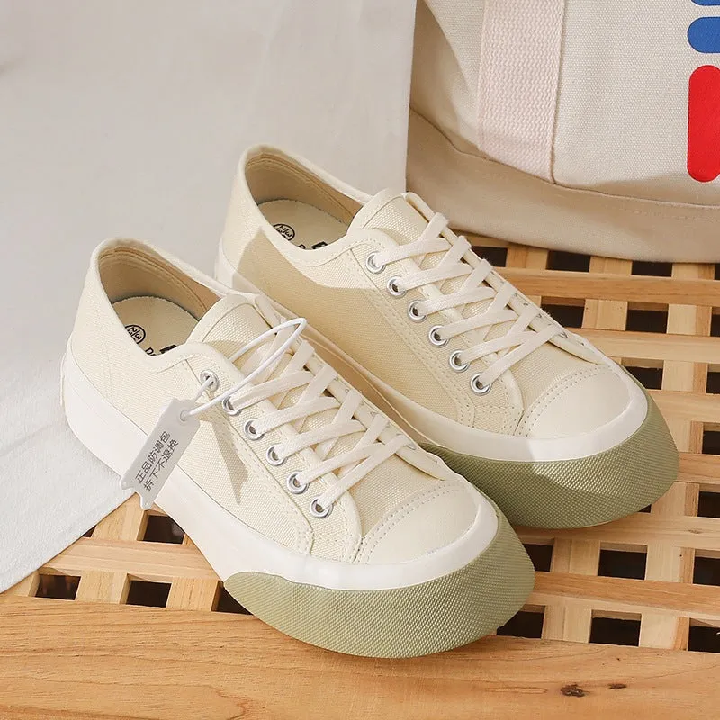 Women's Height Increasing Easy Wear Leisure Muffin Canvas Shoes