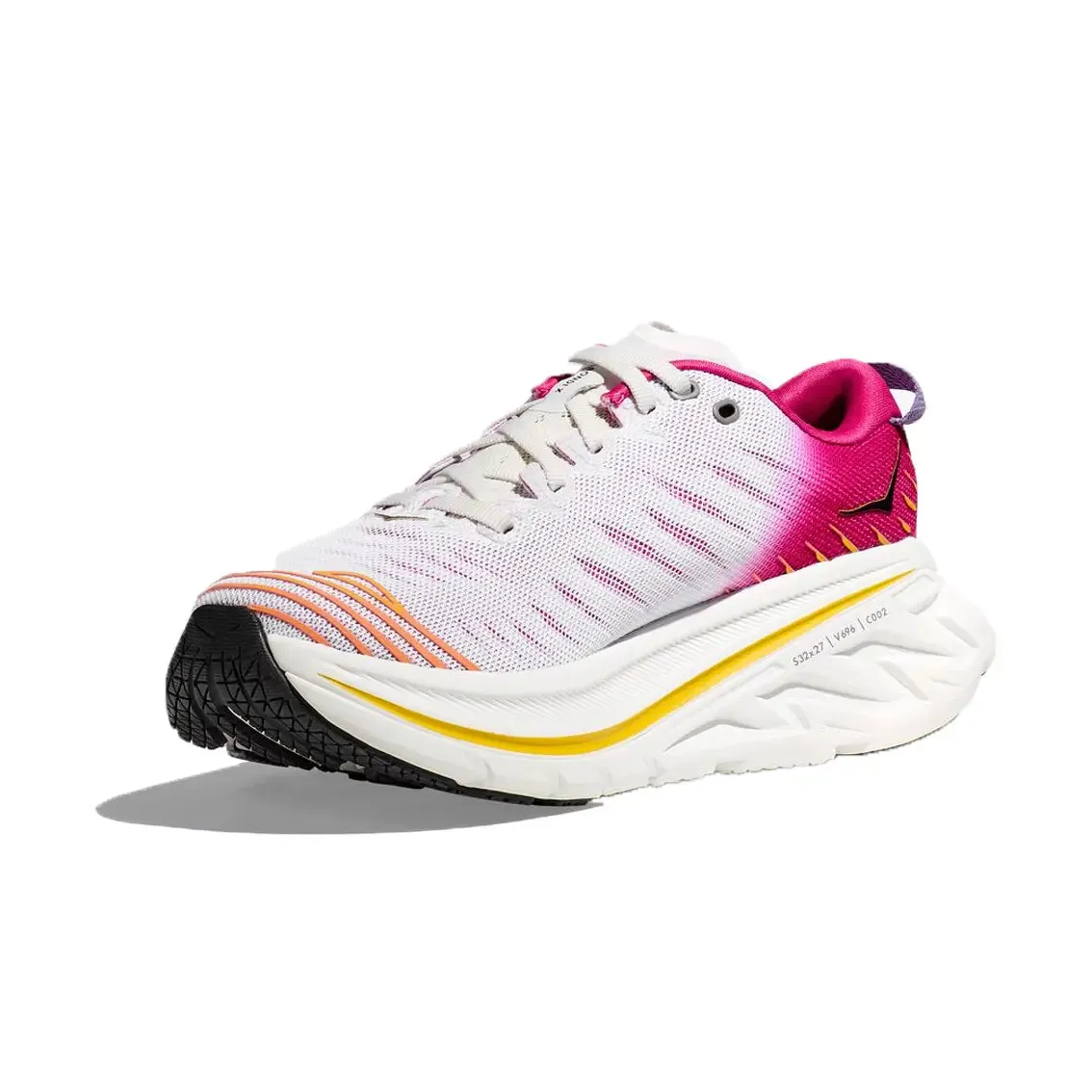 Womens Hoka Bondi X - Blanc De Blanc / Pink Yarrow