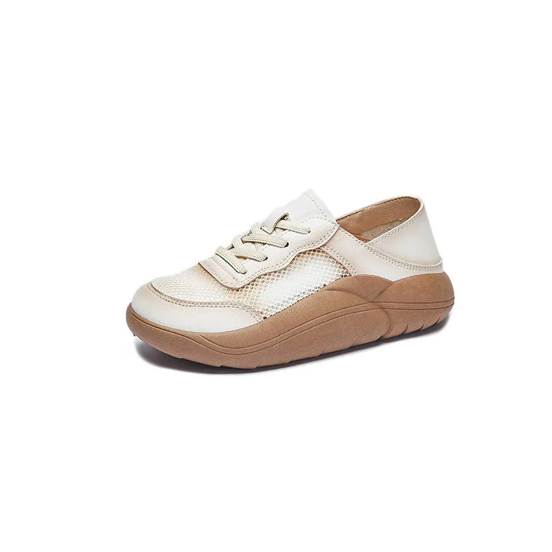 Women's Summer Mesh Breathable White Korean Canvas Shoes