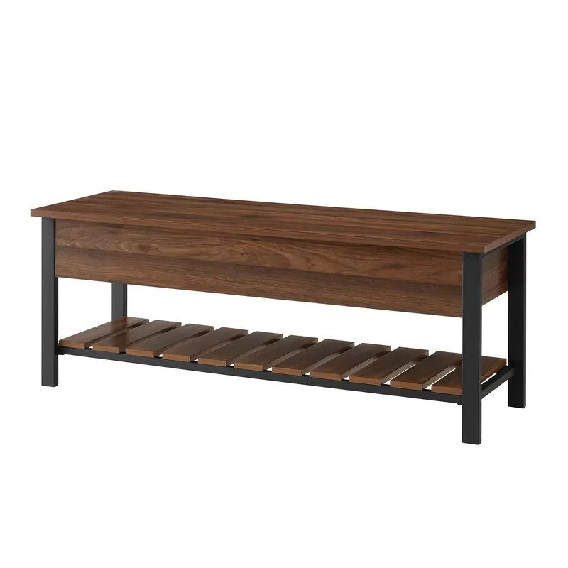 Wooden Storage Ochlocknee Flip Top Storage Bench