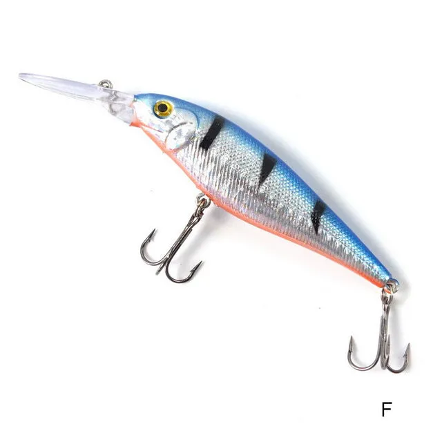 YTQHXY 2017 Good Fishing Lure Minnow 11cm 10g Artificial Hard Bait 6# Hook 3D Eyes Wobbler Crankbait YE-73Y