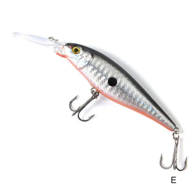 YTQHXY 2017 Good Fishing Lure Minnow 11cm 10g Artificial Hard Bait 6# Hook 3D Eyes Wobbler Crankbait YE-73Y