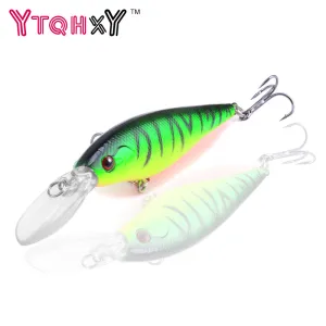 YTQHXY 2017 Good Fishing Lure Minnow 11cm 10g Artificial Hard Bait 6# Hook 3D Eyes Wobbler Crankbait YE-73Y