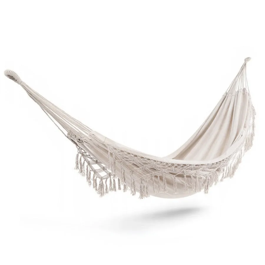 z Boho Cotton Macrame Hammock Natural Canvas Fabric  Carry Bag